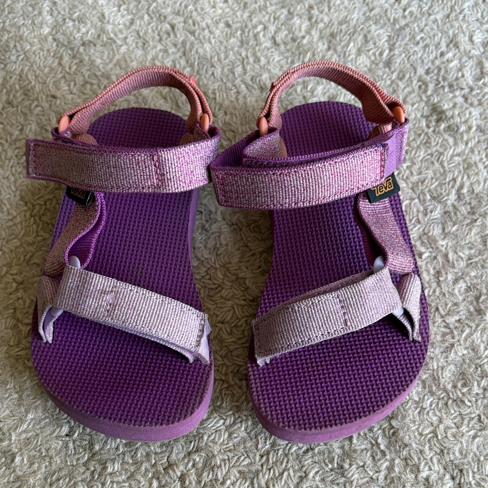Teva Kids Purple and Pink Adjustable Strap Sandals